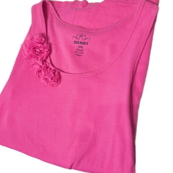 Old Navy Barbie Pink Floral Frill Tank - Picture 7 of 8